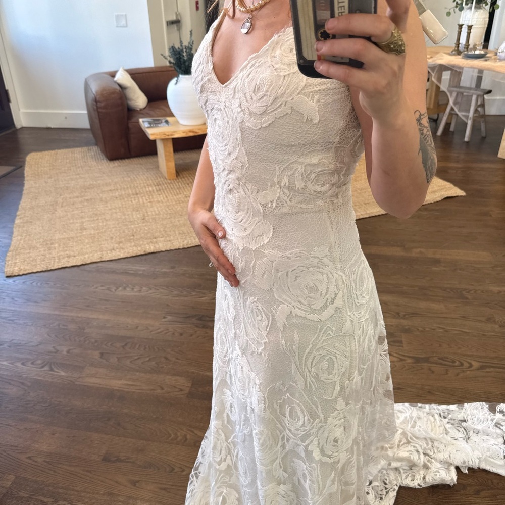 Elegant White Lace Gown